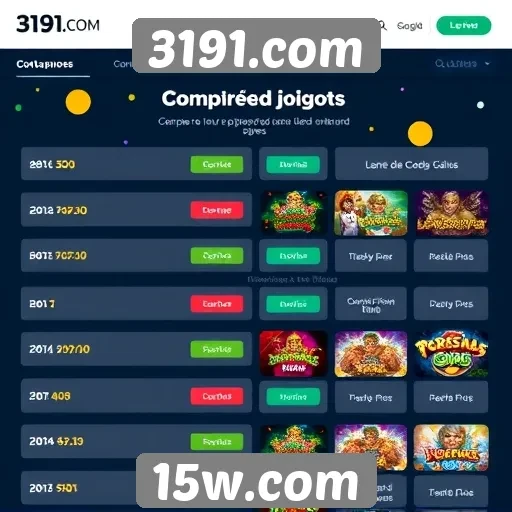 Comparação entre 3191.com e outras plataformas de jogos